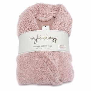 Mythology Heather Berber Unisex Robe Pink One Size Fits Most NWT